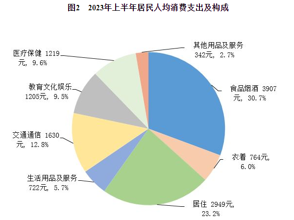 2023年上半年居民收入和消费支出情况