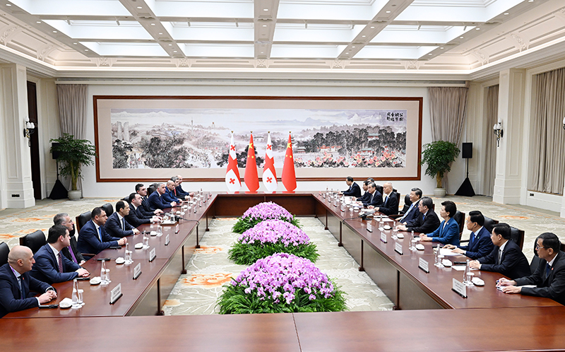 习近平会见格鲁吉亚总理加里巴什维利