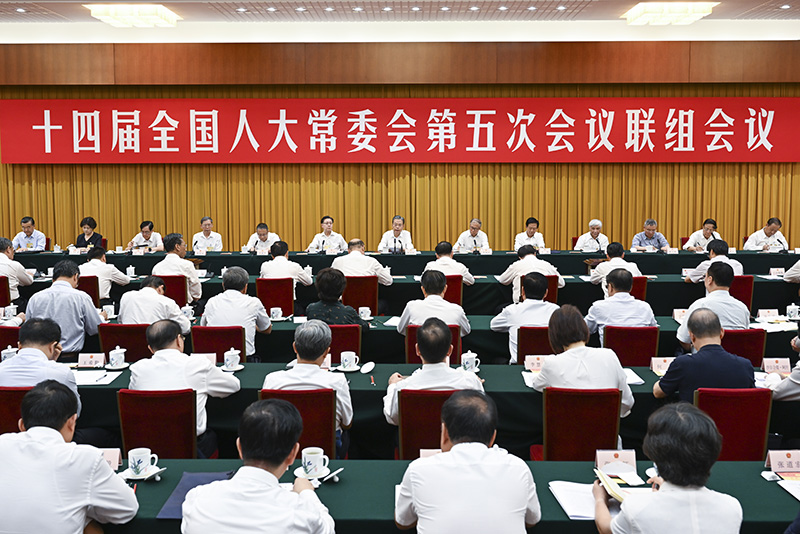 十四届全国人大常委会第五次会议举行联组会议