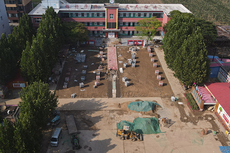 河北宁晋：抓紧修复学校受损设施 保障如期开学