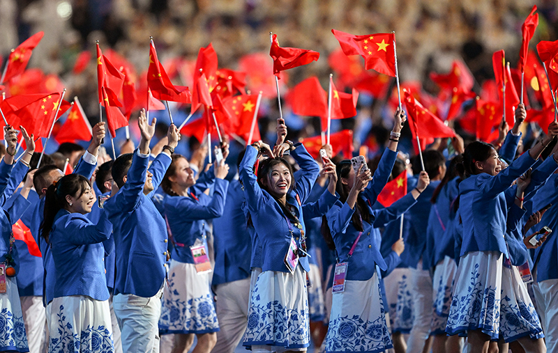 第19届亚洲运动会开幕式在杭州举行