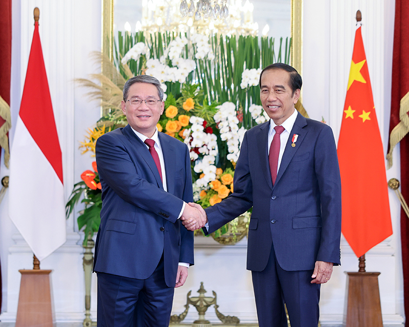 李强同印度尼西亚总统佐科会谈