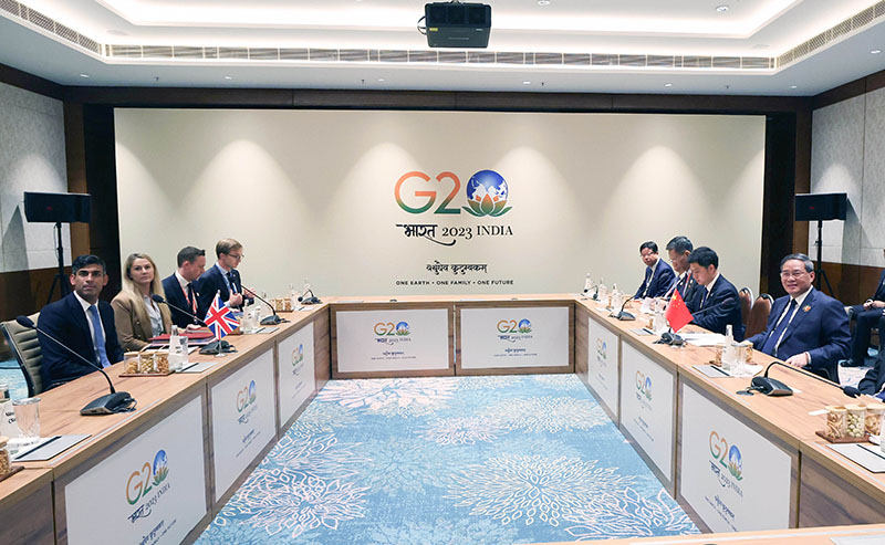 李强会见英国首相苏纳克