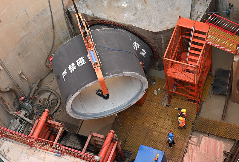 郑州市金水河分洪工程顶管全线贯通