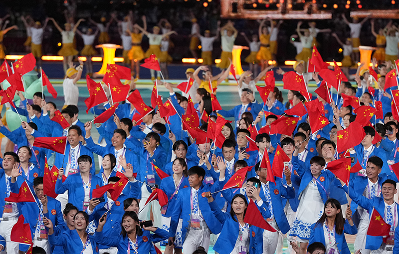 第19届亚洲运动会开幕式在杭州举行