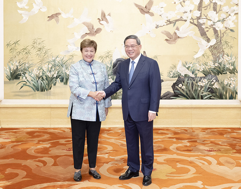 李强会见国际货币基金组织总裁格奥尔基耶娃