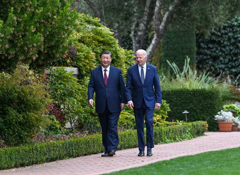 习近平同美国总统拜登举行中美元首会晤