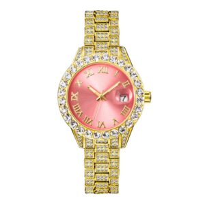 Watch Men Luxury Brand Full Diamond Men's Watches HIP HOP Big Dial Luxury Rhinestones Quartz Wristwatches