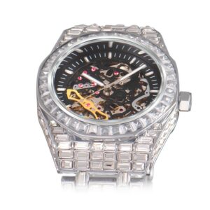 Men Mechanical Watch Automatic Skeleton Watches Diamond Luminous Luxury Waterproof watch
