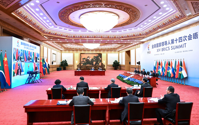 金砖国家领导人第十四次会晤举行 习近平主持会晤并发表重要讲话
