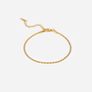 New 2022 Wholesale Anklet twist chain Stainless Steel Jewelry 18K Gold PVD Waterproof Trendy New Leg On Foot Sandy Beach Anklets