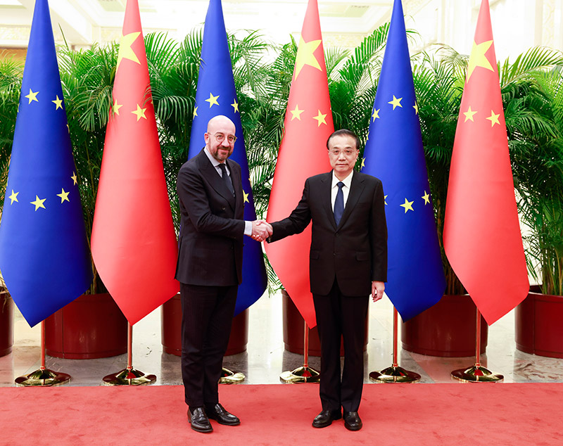 李克强会见欧洲理事会主席米歇尔