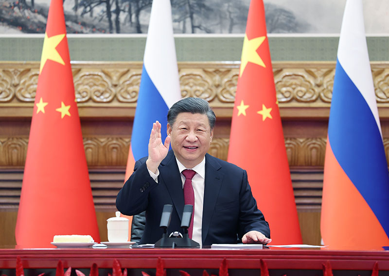 习近平同俄罗斯总统普京举行视频会晤