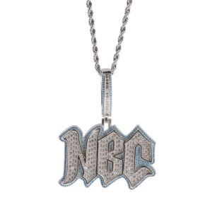 2023 New Hip Hop Jewelry Custom Letter One Mould Brass Iced Out Baguette Pendant Necklace Square Diamond Round OEM ODM Pendants