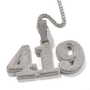 2023 New Custom CZ Name Pendant 18K Gold Plated Bing Full Iced Out Letter Pendants Hiphop Necklaces For Women Man Name Necklace
