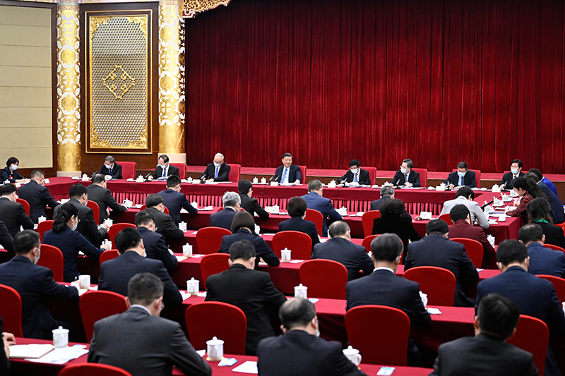 习近平看望参加政协会议的民建工商联界委员时强调:正确引导民营经济健康发展高质量发展