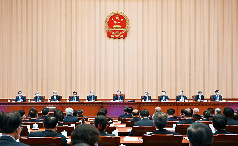十四届全国人大一次会议主席团举行第四次会议