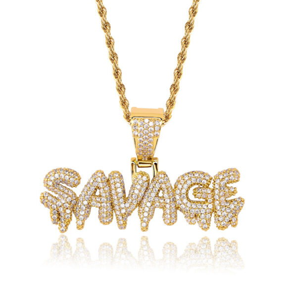 New Hip Hop Necklace Brass Iced Out Chains Micro Pave Cubic Zircon Pendant Necklace Charm For Men Gifts Fashion Jewelry Pendants