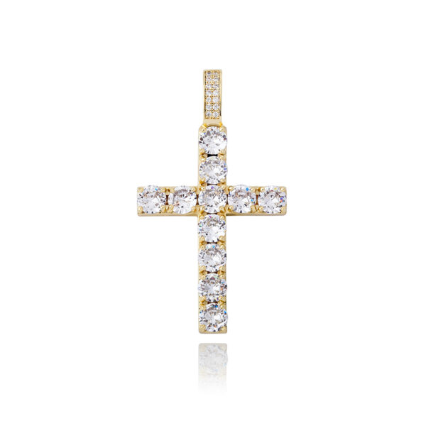 High Quality Cross Pendant Gold Plated Iced Out Micro Pave CZ Pendant Hip Hop Delicate Fashion Jewelry Pendants Charms For Women