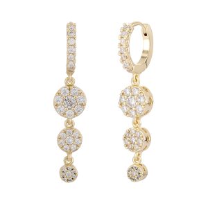 New Inlaid Cubic Zircon Drop Earrings Women Personality Unique Design Earring Wedding Jewelry Birthday Fashion Jewelry Earrings