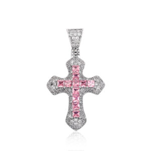 New Classic Iced out Women Shiny Cubic Zircon Cross Pendants For Necklace Female Religious Jesus Fashion Jewelry Pendants Charms