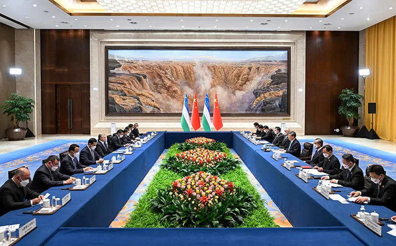 2023年习近平同乌兹别克斯坦总统米尔济约耶夫会谈