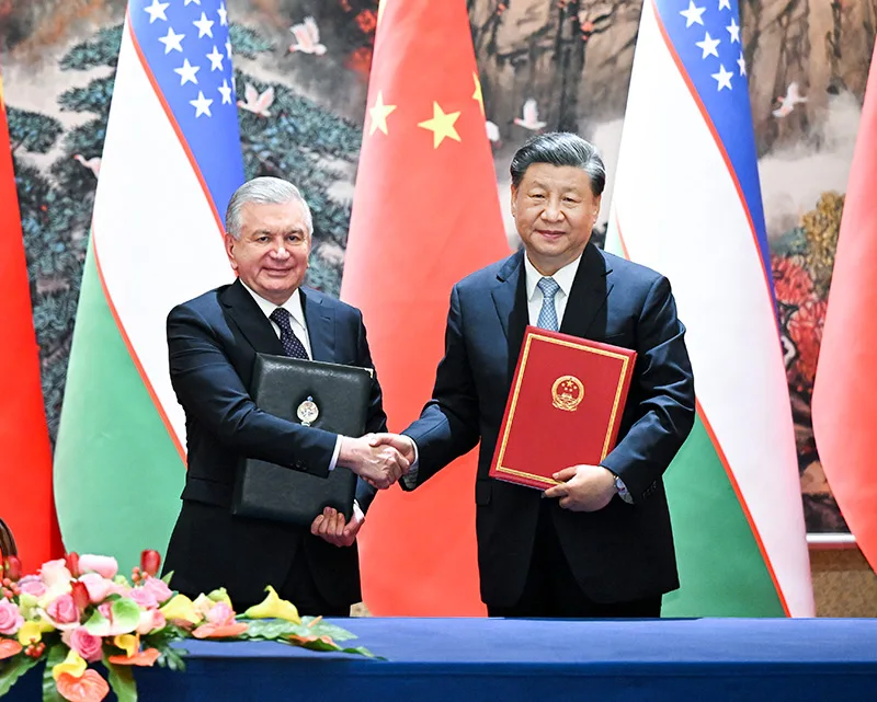 2023年习近平同乌兹别克斯坦总统米尔济约耶夫会谈