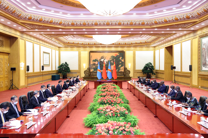 习近平同刚果（金）总统齐塞克迪举行会谈