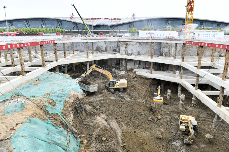 济南遥墙机场综合交通枢纽工程有序推进
