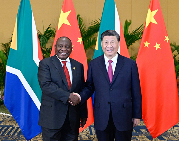 Xi meets South African President Ramaphosa