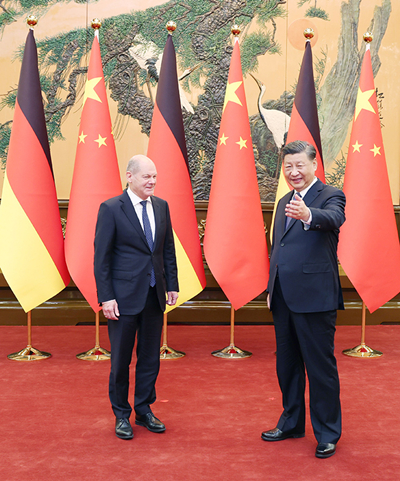 Xi meets German Chancellor Olaf Scholz