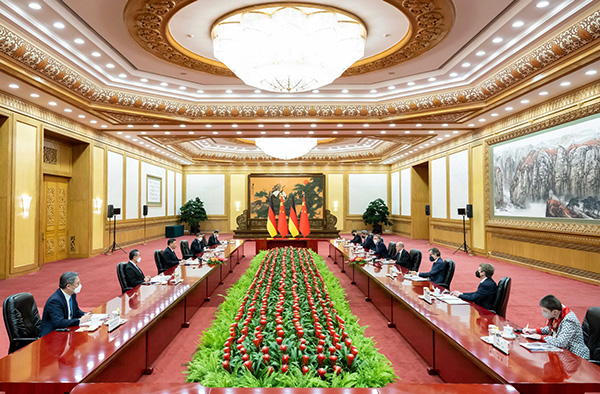 Xi meets German Chancellor Olaf Scholz