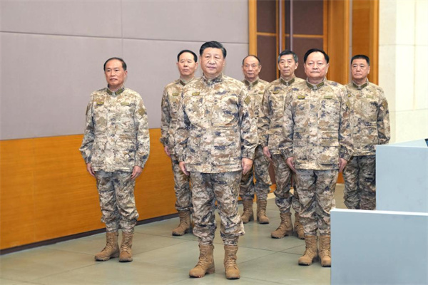Xi inspects CMC joint operations command center, stressing troop training, combat preparedness