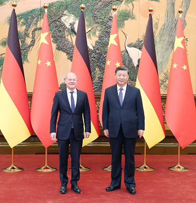Xi meets German Chancellor Olaf Scholz