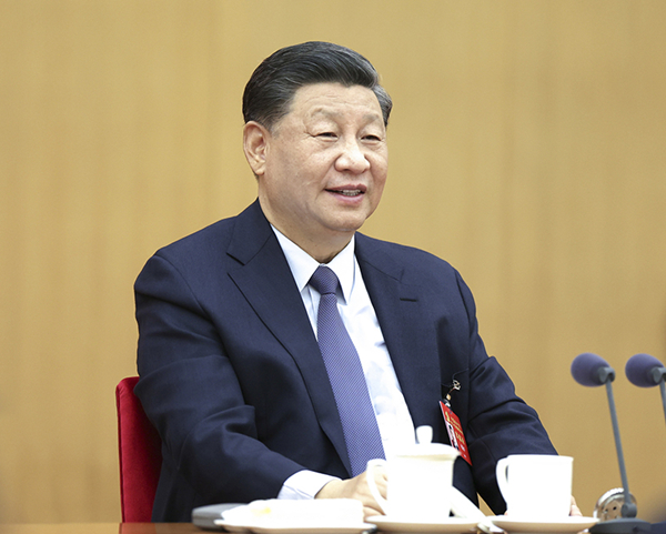 Xi Jinping attends group discussion with delegates from Guangxi to 20th CPC National Congress