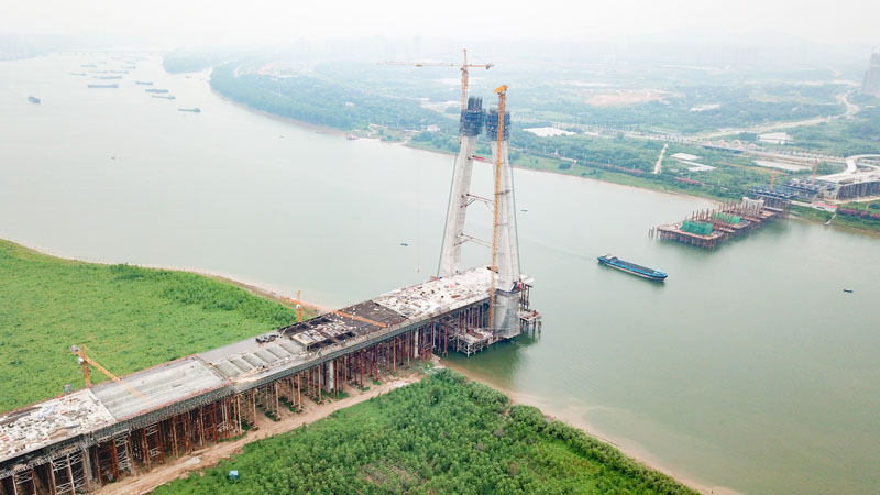 香炉洲大桥建设有序推进