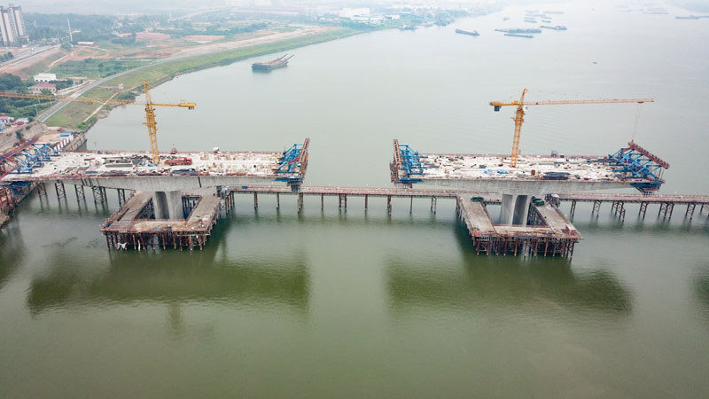 香炉洲大桥建设有序推进