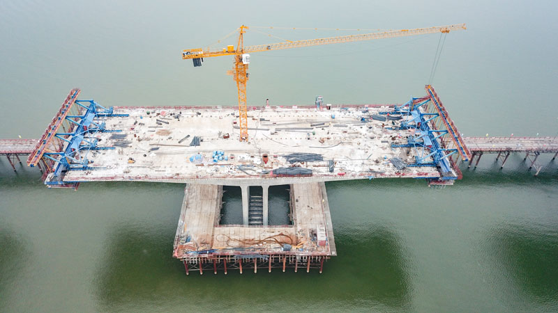 香炉洲大桥建设有序推进