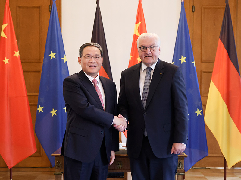 李强会见德国总统施泰因迈尔