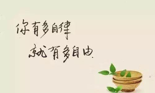 你有多自律，人生就有多自由！