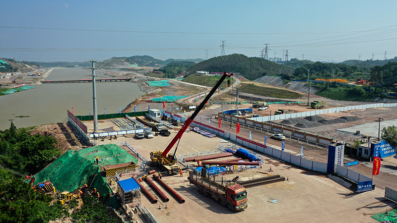 西部陆海新通道骨干工程平陆运河建设掠影