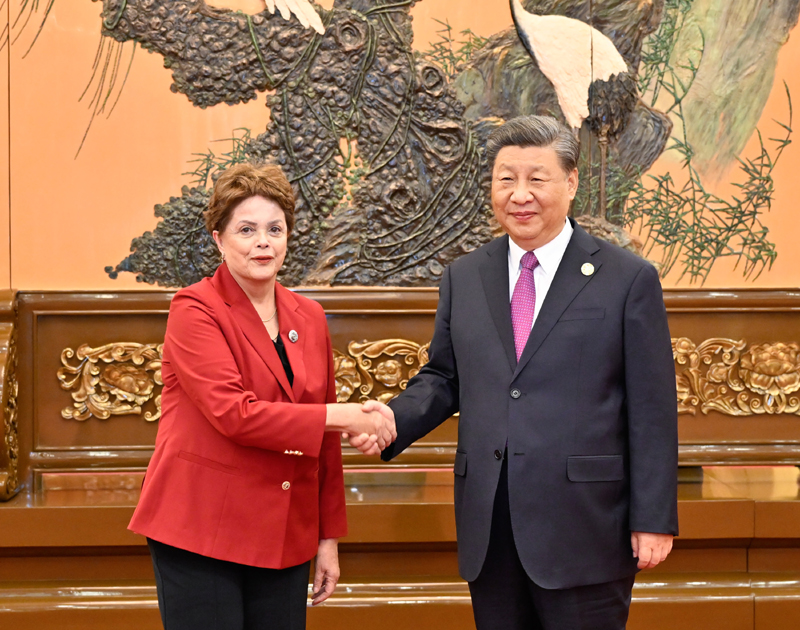 习近平会见新开发银行行长罗塞夫