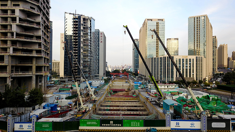 济南地铁6号线建设忙