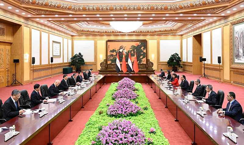 习近平会见埃及总理马德布利