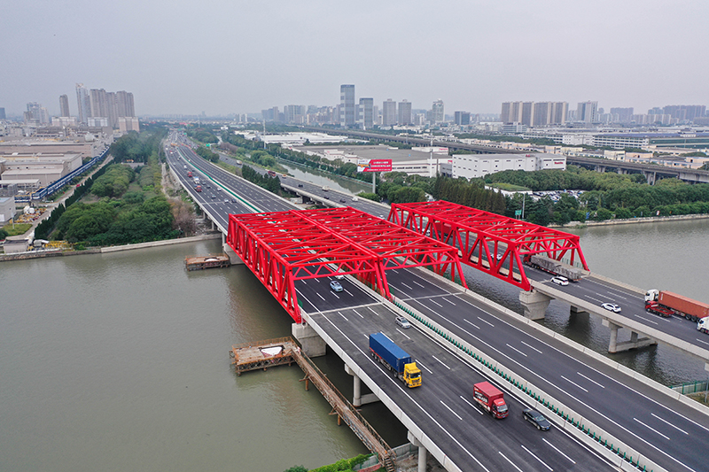沪宁高速公路青阳港大桥正式通车