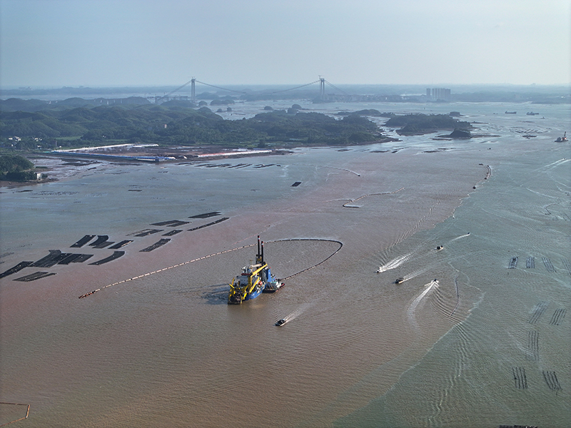 西部陆海新通道骨干工程平陆运河建设掠影