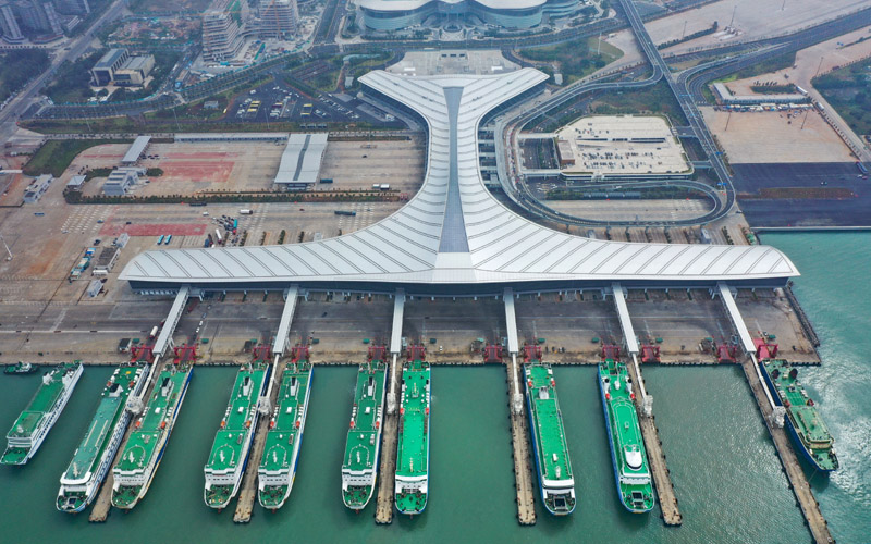 海口新海滚装码头客运综合枢纽站项目投入试运