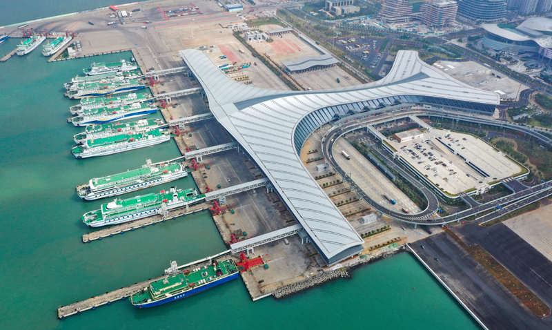 海口新海滚装码头客运综合枢纽站项目投入试运