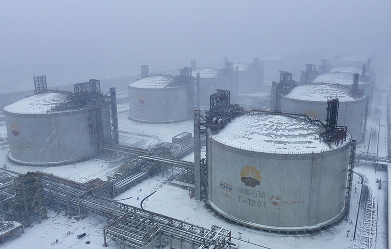 河北曹妃甸：中石油唐山LNG接收站应对寒潮保供忙