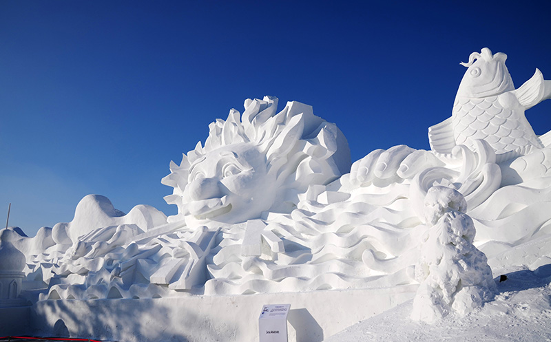 哈尔滨太阳岛雪博会建设忙
